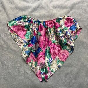 VTG Victorias Secret Flutter Tap Sleep Shorts Satin 90s High Cut Small Floral